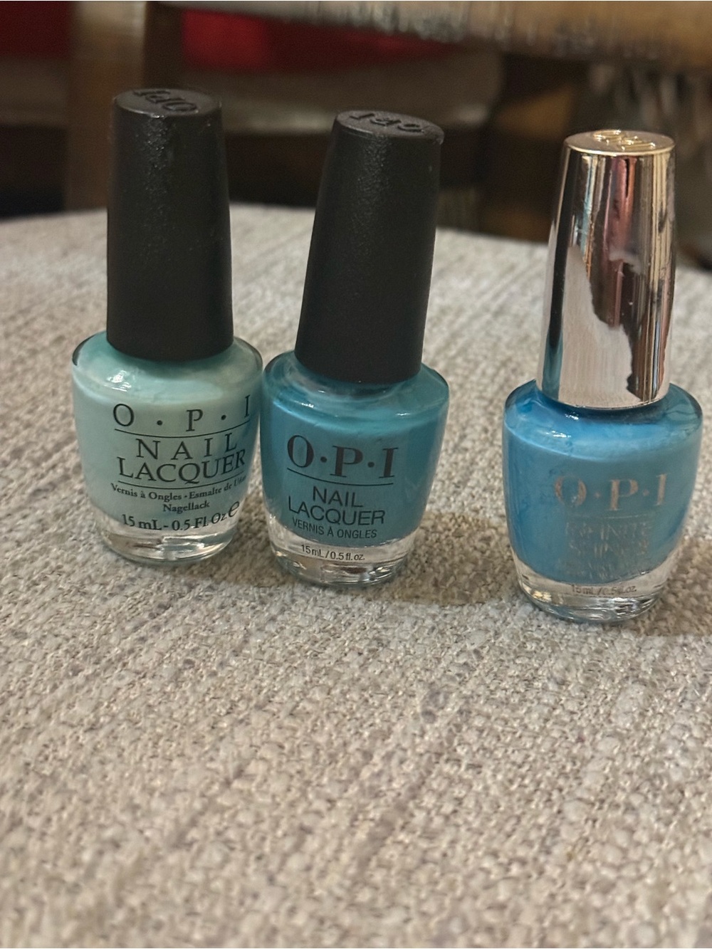 OPI shades of blue nail polishes